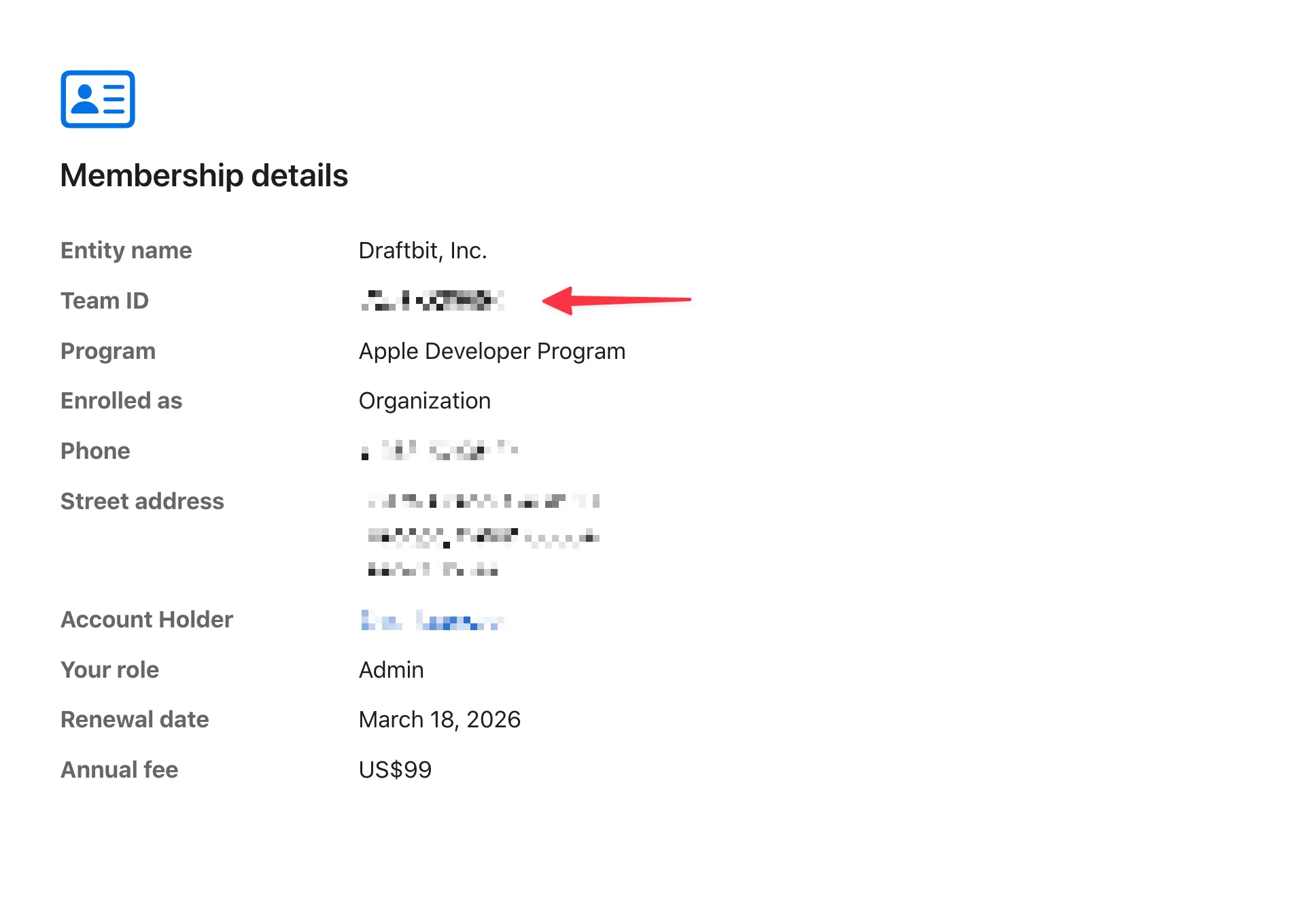 Organization Membership Details