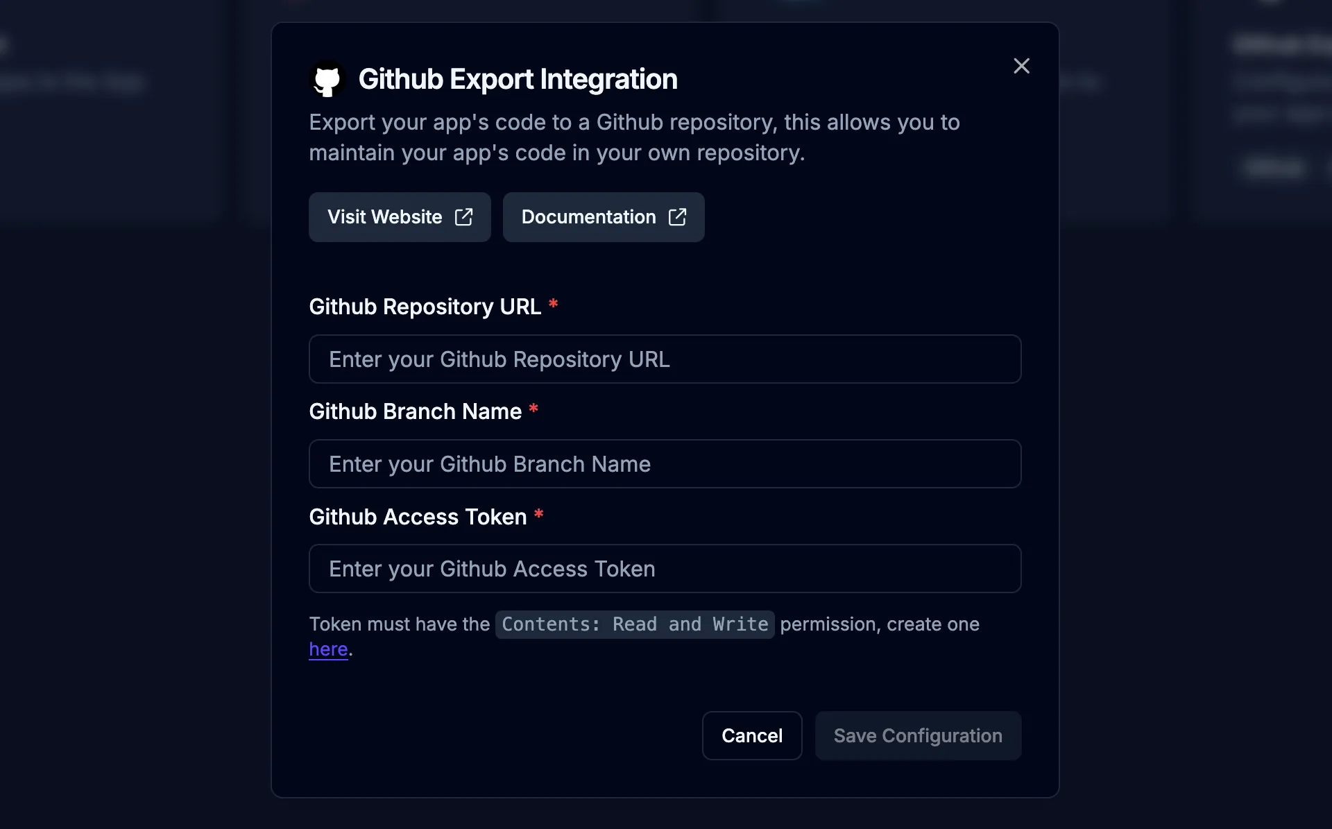 GitHub Export
