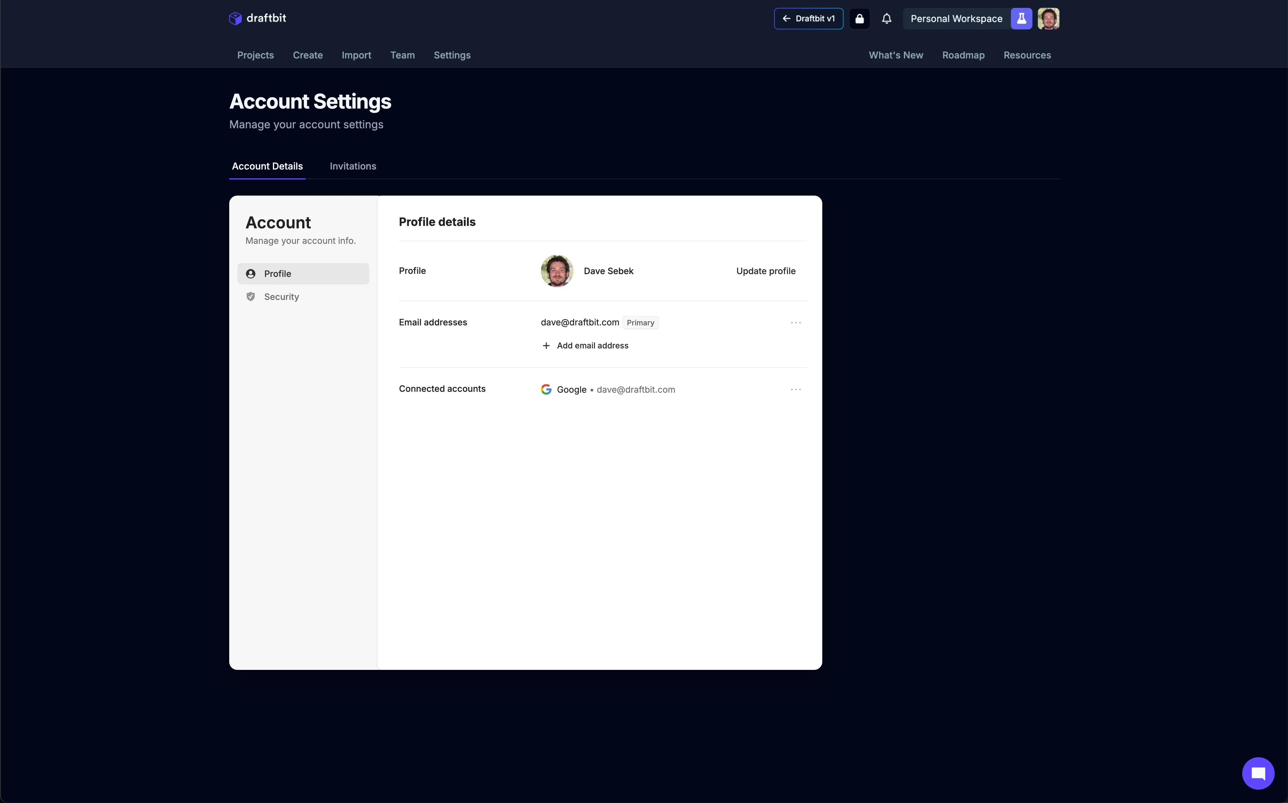 Account Profile