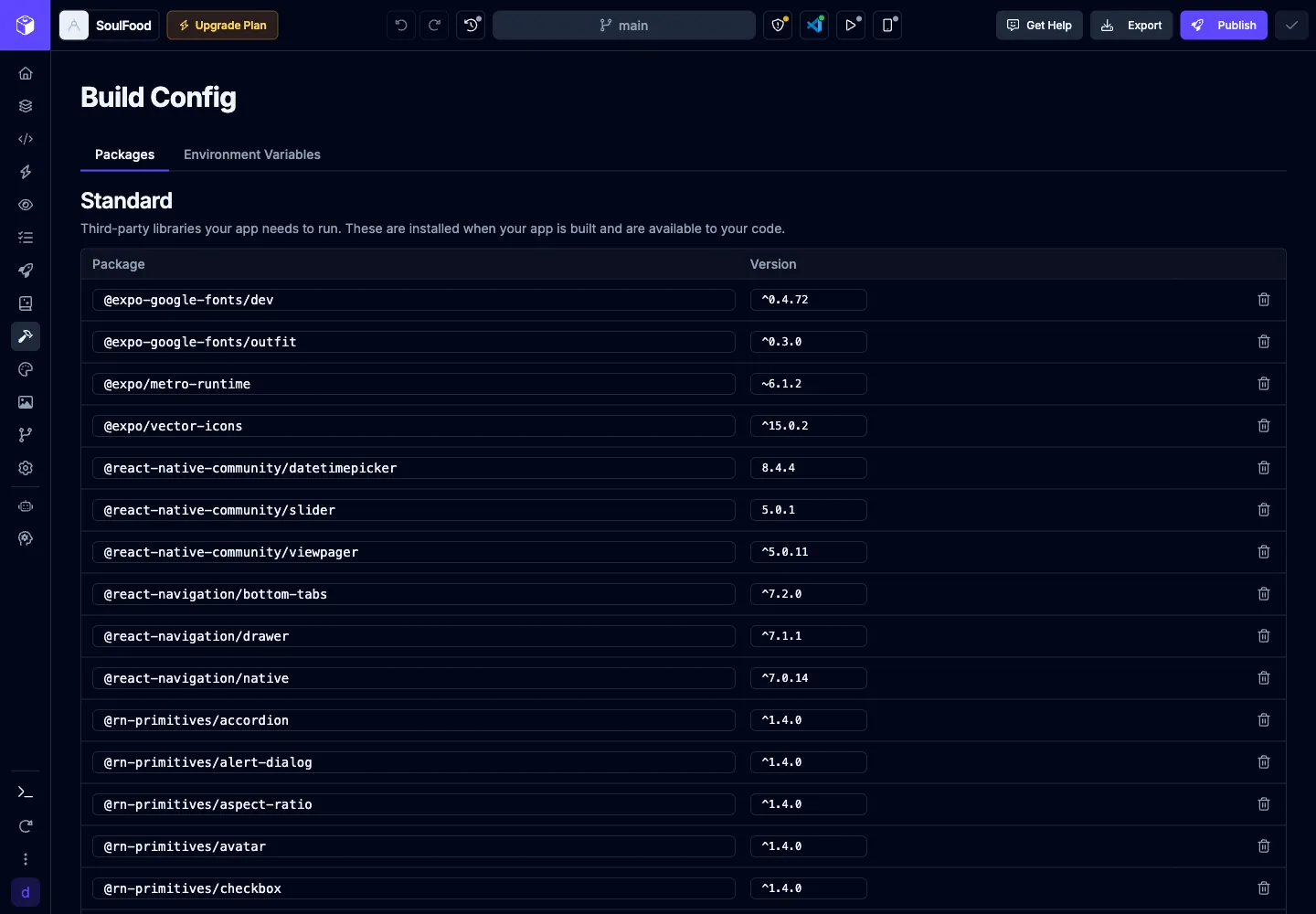 Build Config Packages