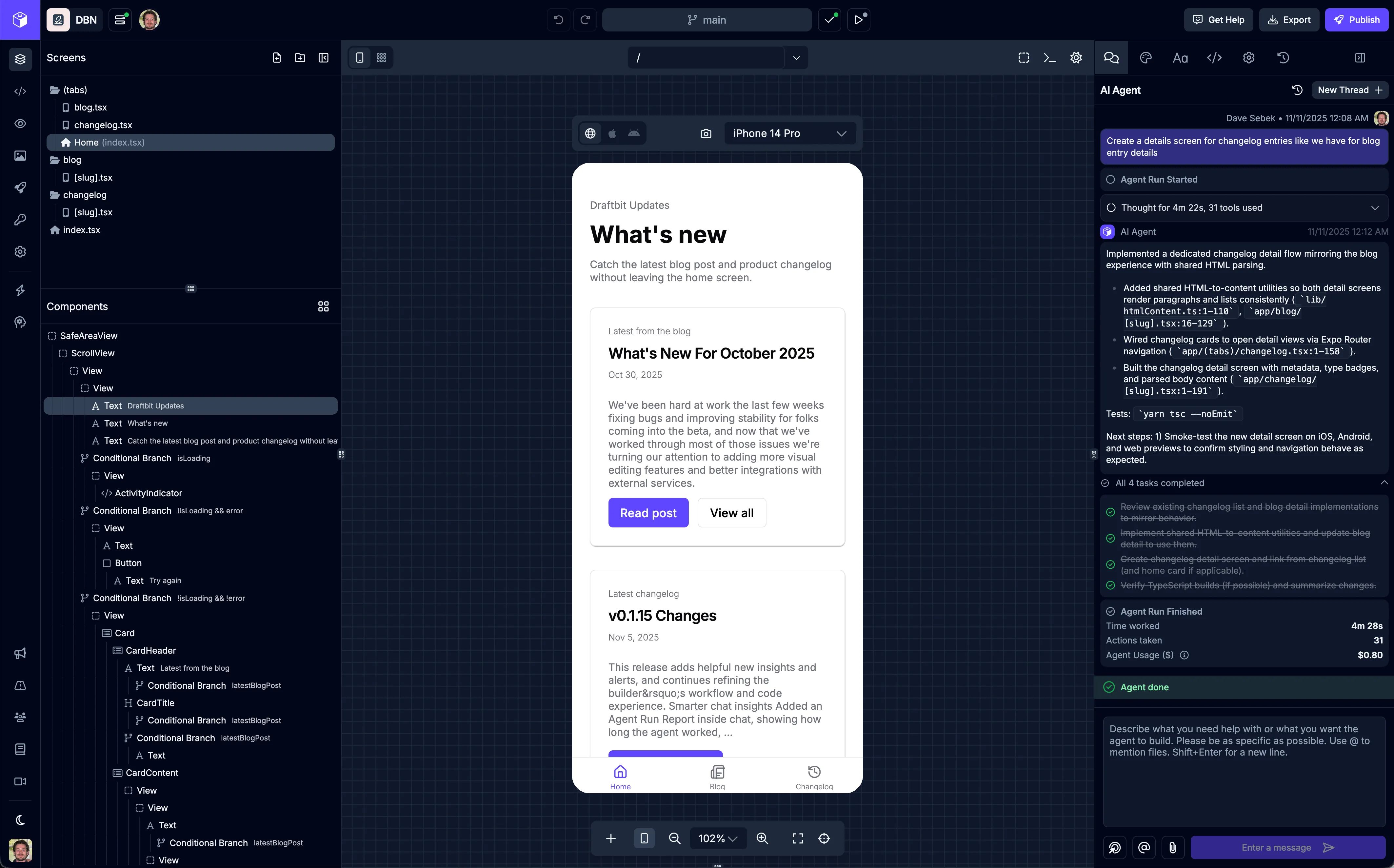 The Draftbit App Builder